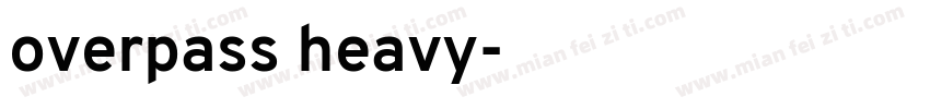 overpass heavy字体转换